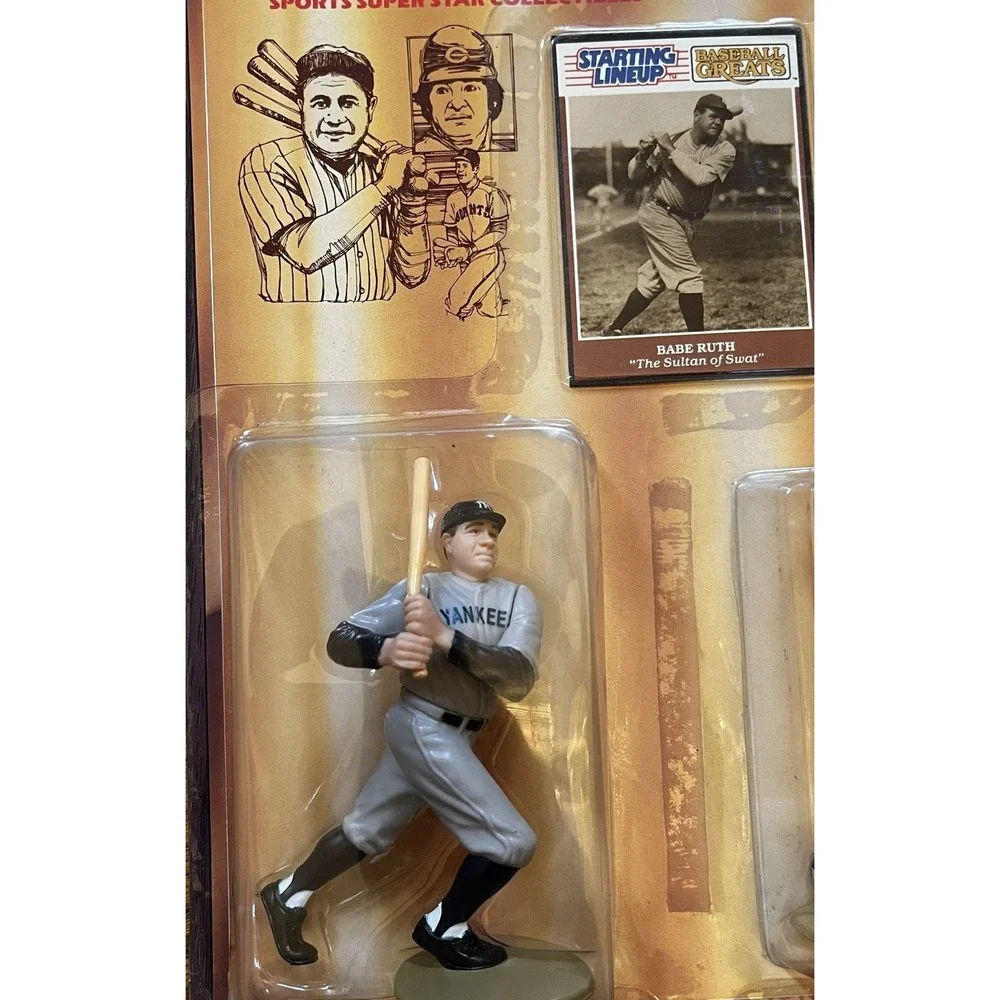 Vintage Starting‎ Lineup Baseball Greats Babe Ruth & Lou Gehrig Figures NIB